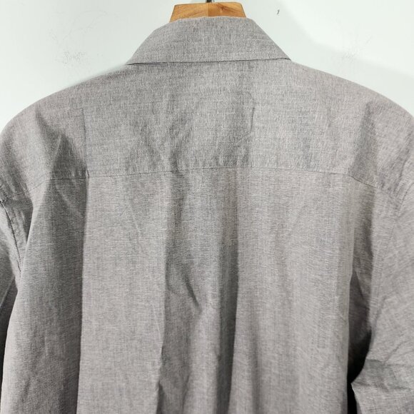 Craft + Flow Shirt Button Down Long Sleeve Gray Flip Cuffs Mens Large EUC - Picture 7 of 16